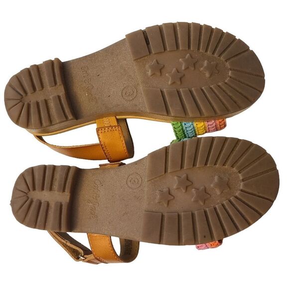 CAT & JACK Sandals Crocheted Rainbow Leather Ankle Straps Kids sz 3‎ - Picture 7 of 13